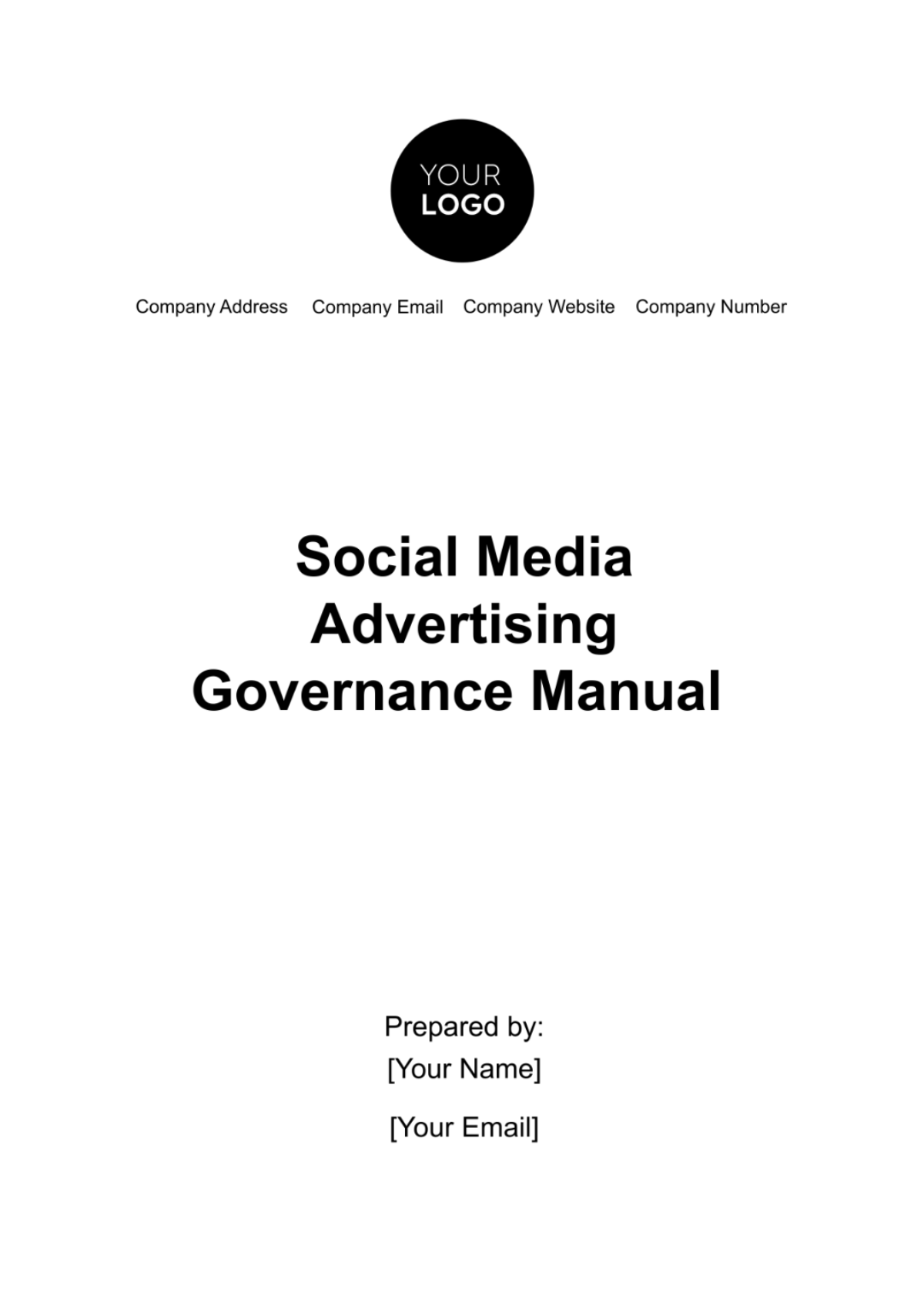 Social Media Advertising Governance Manual Template