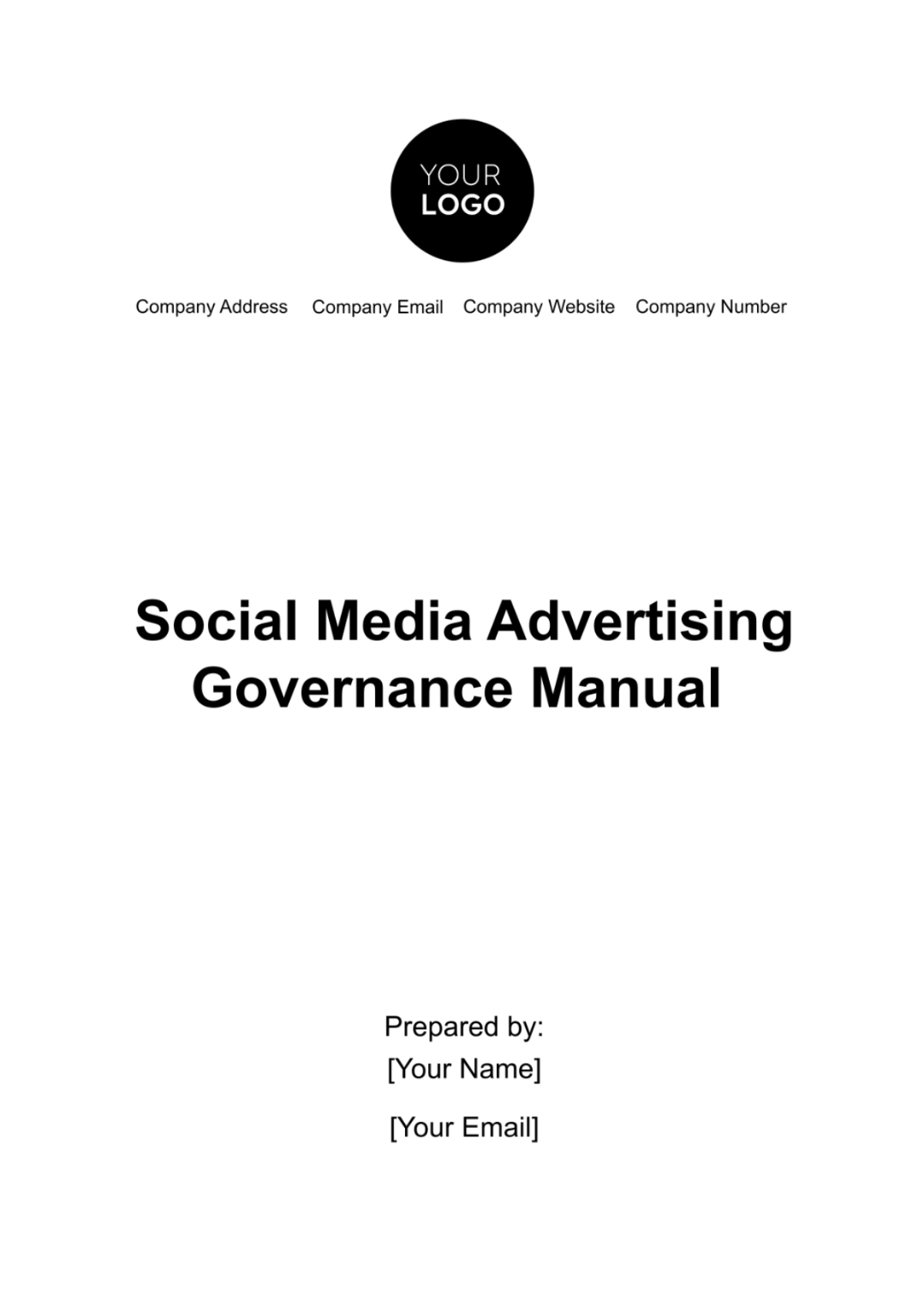 Social Media Advertising Governance Manual Template - Edit Online & Download