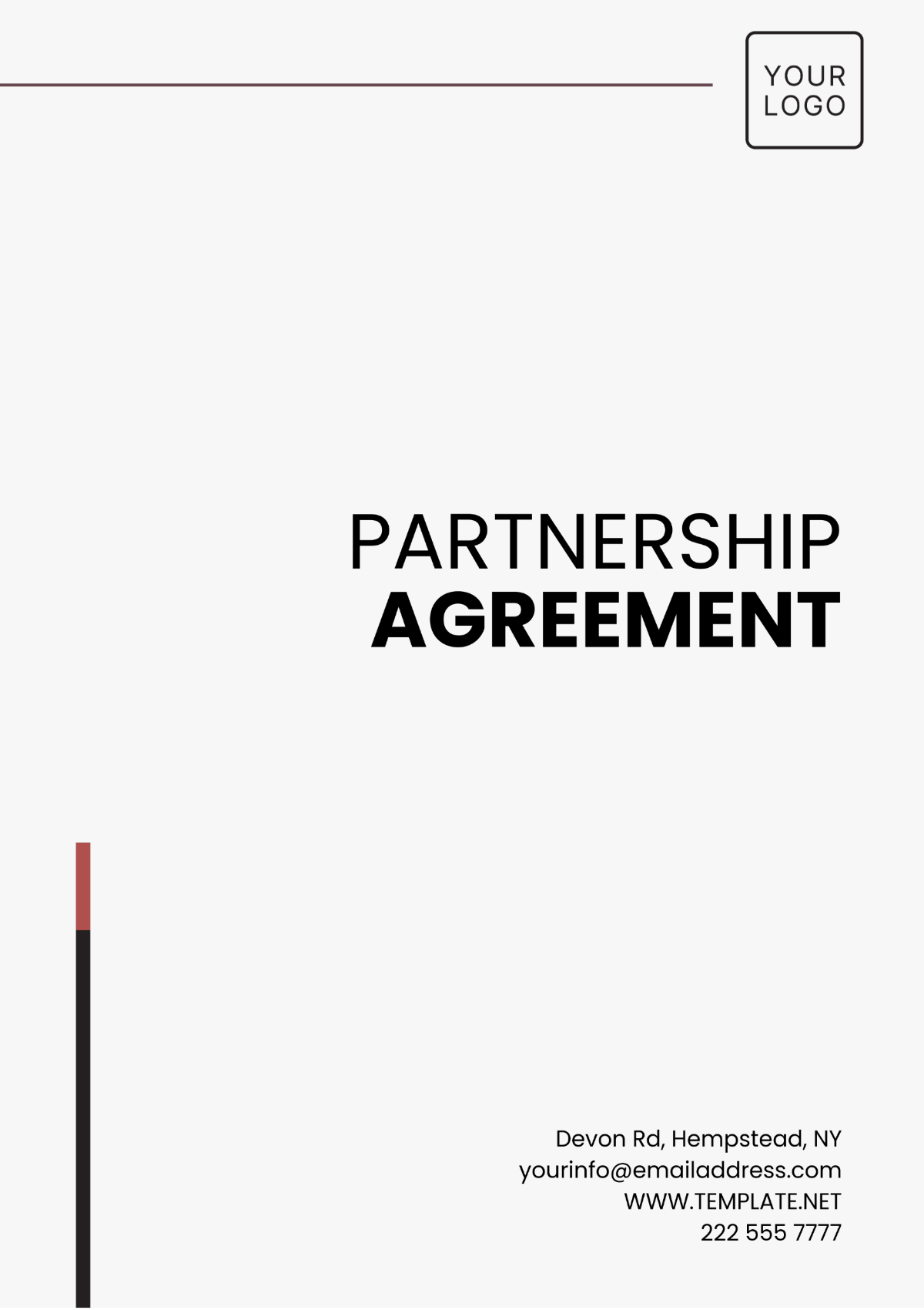 Partnership Agreement Template - Edit Online & Download