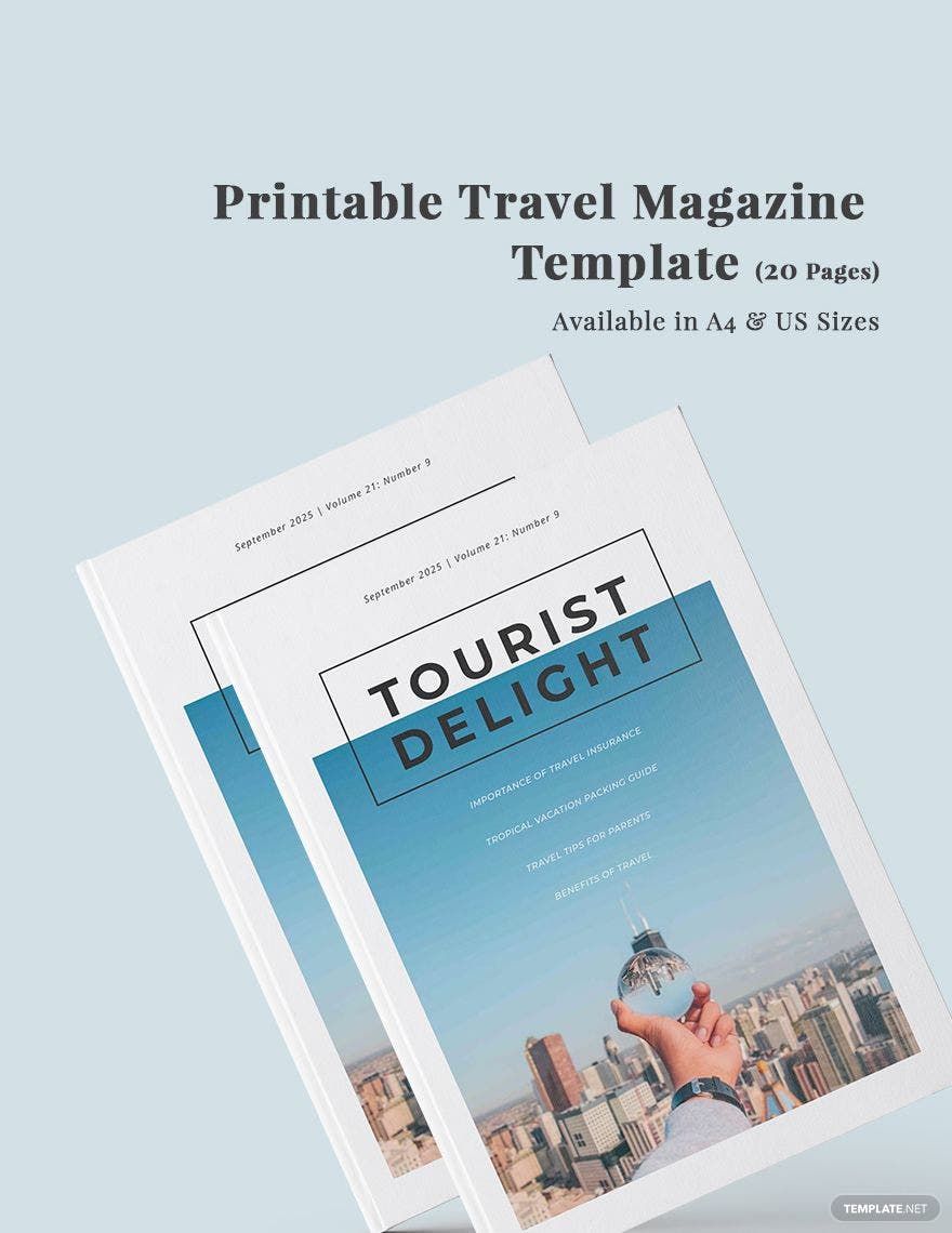Printable Travel Magazine Template