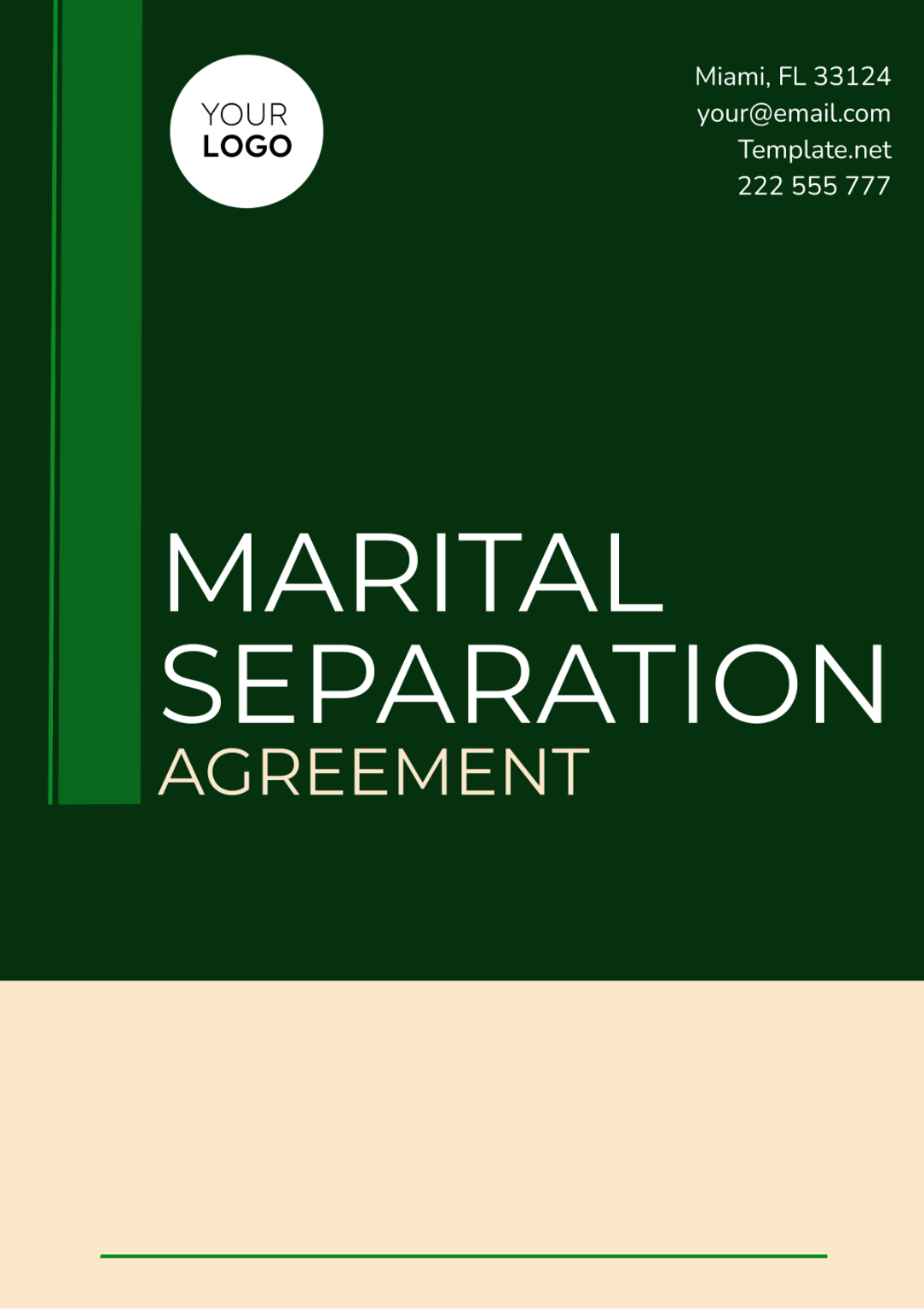 Marital Separation Agreement Template
