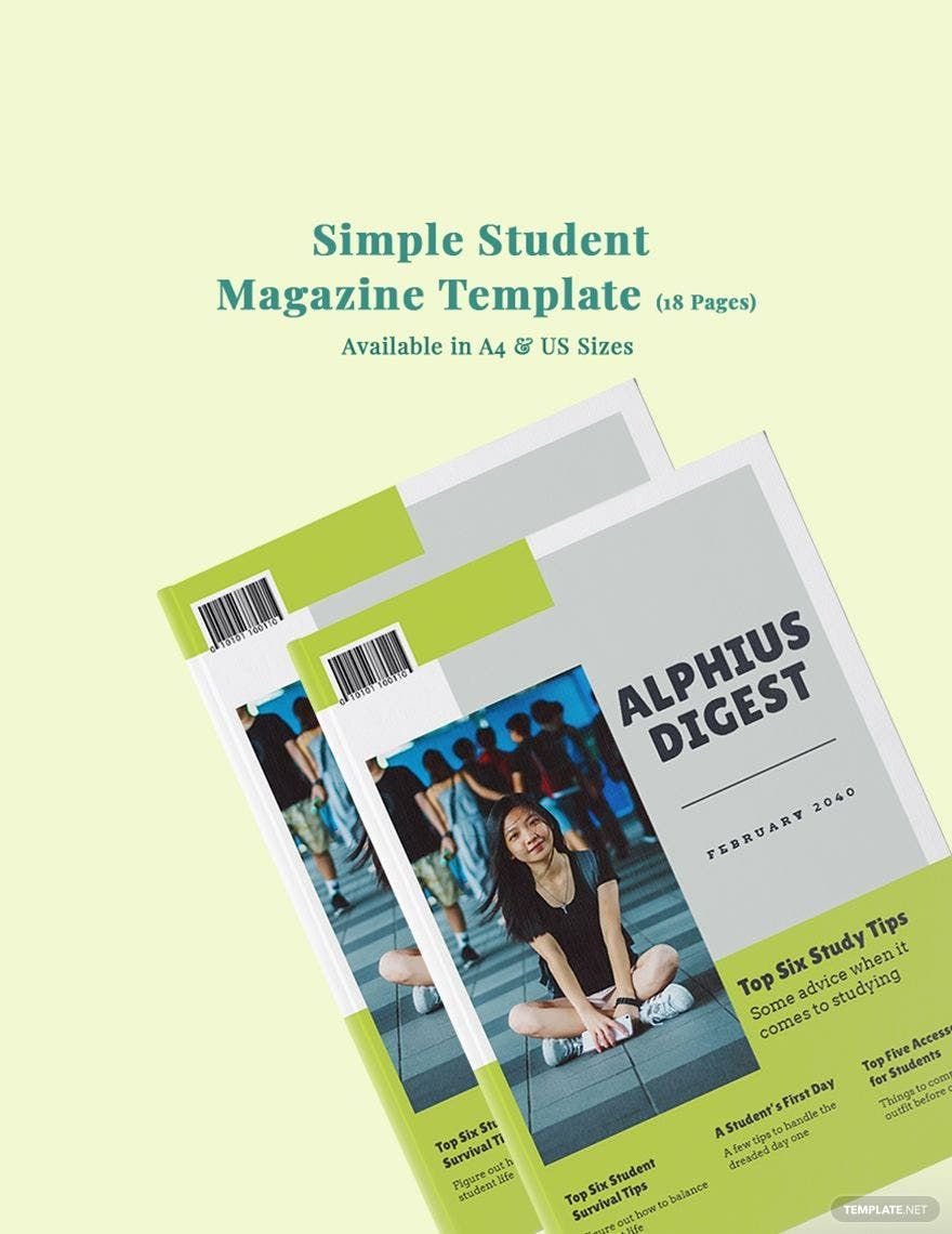 Simple Student Magazine Template