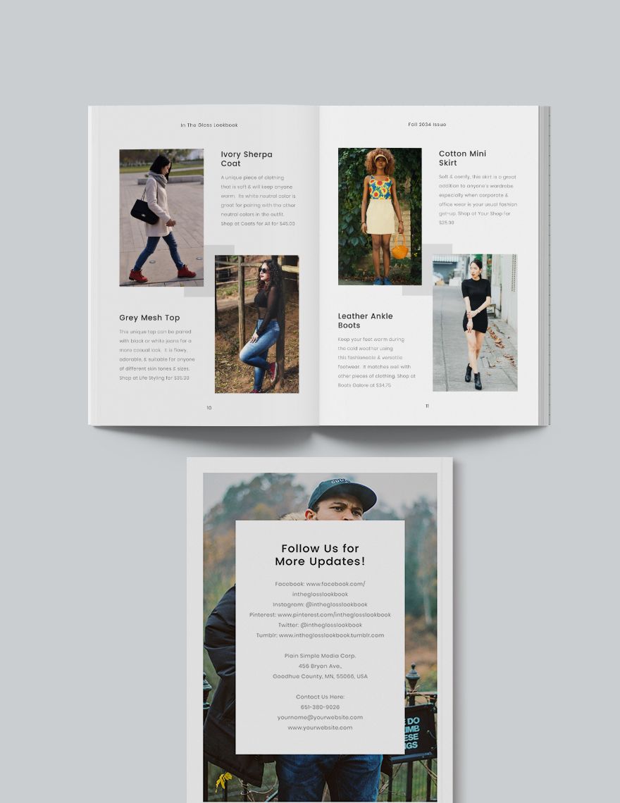 Minimal Photography Lookbook Template in InDesign, Word, Publisher ...