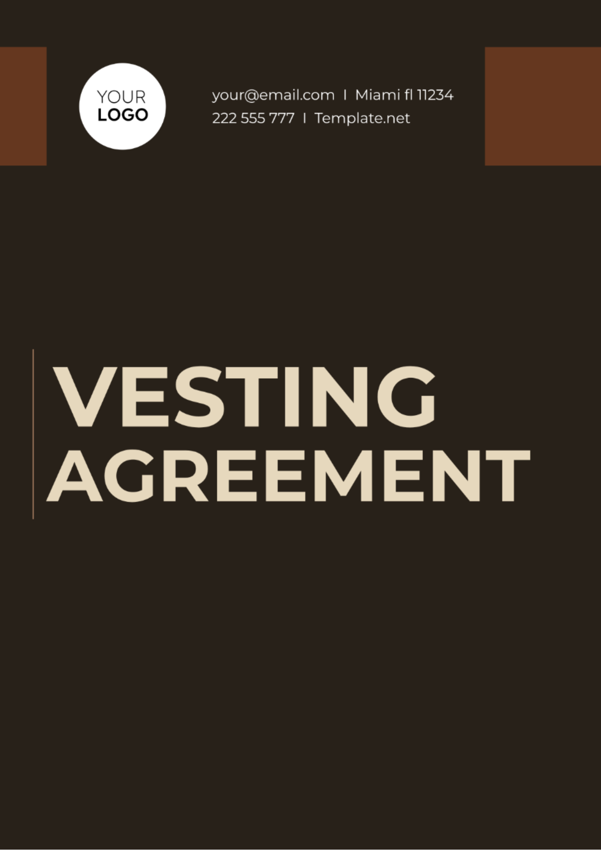 Vesting Agreement Template