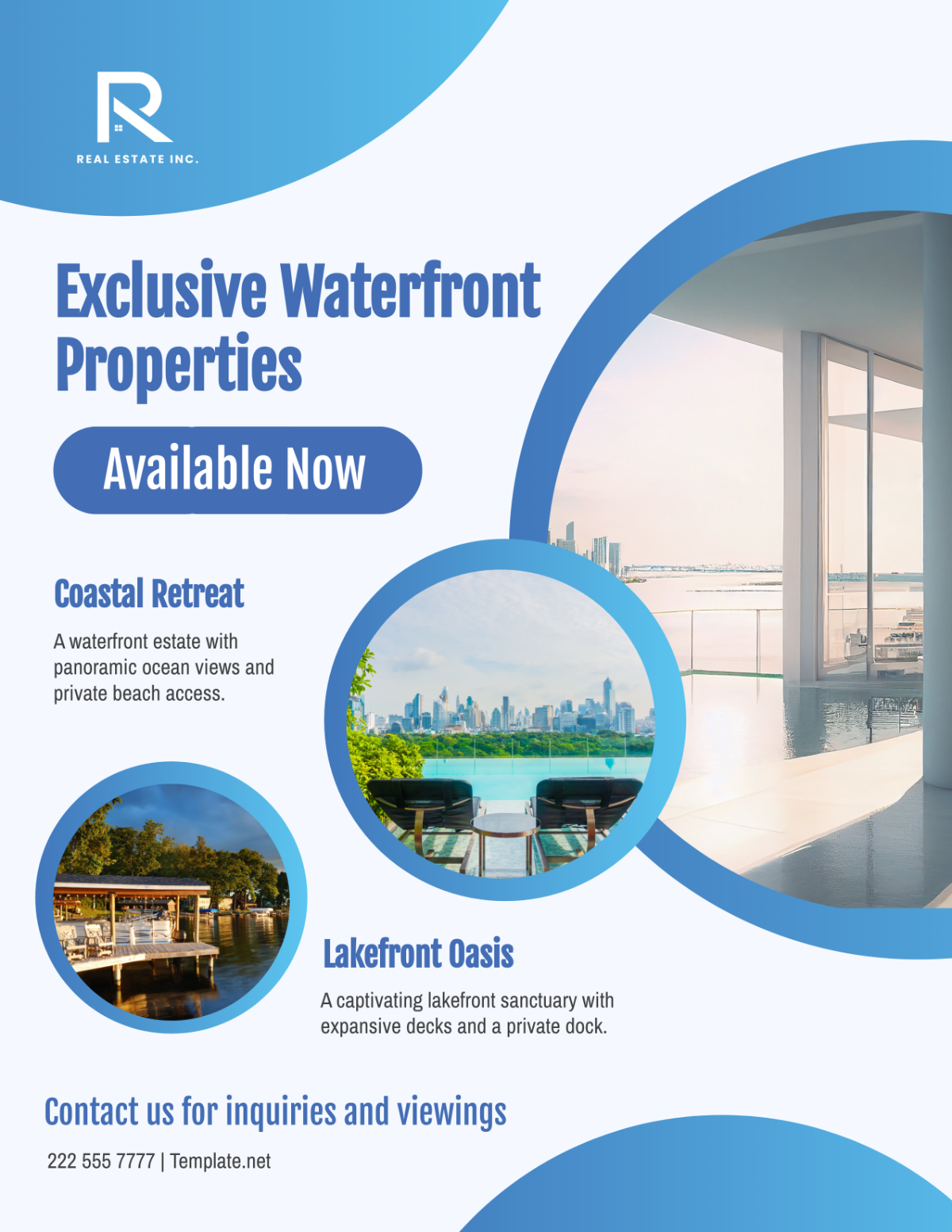 Waterfront Properties Exclusive Listings Flyer