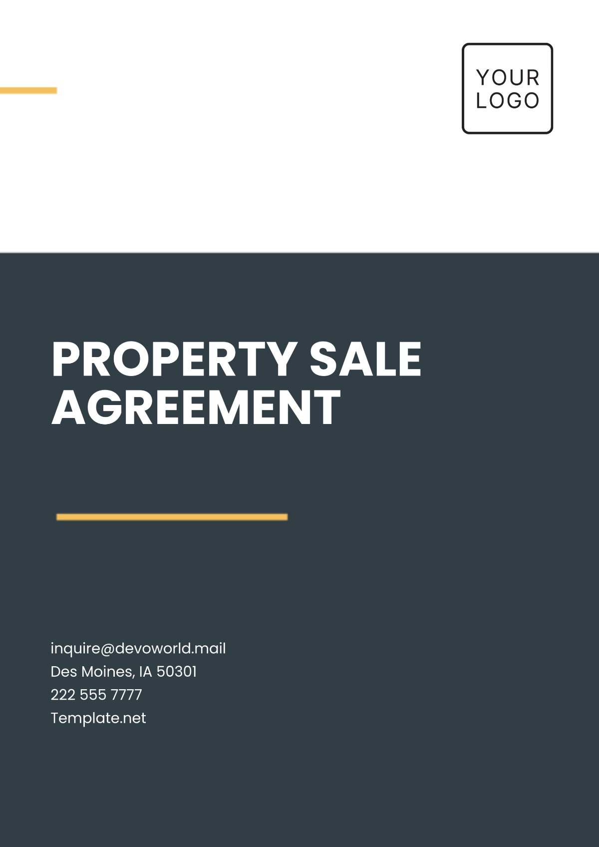 Free Property Sale Agreement Template