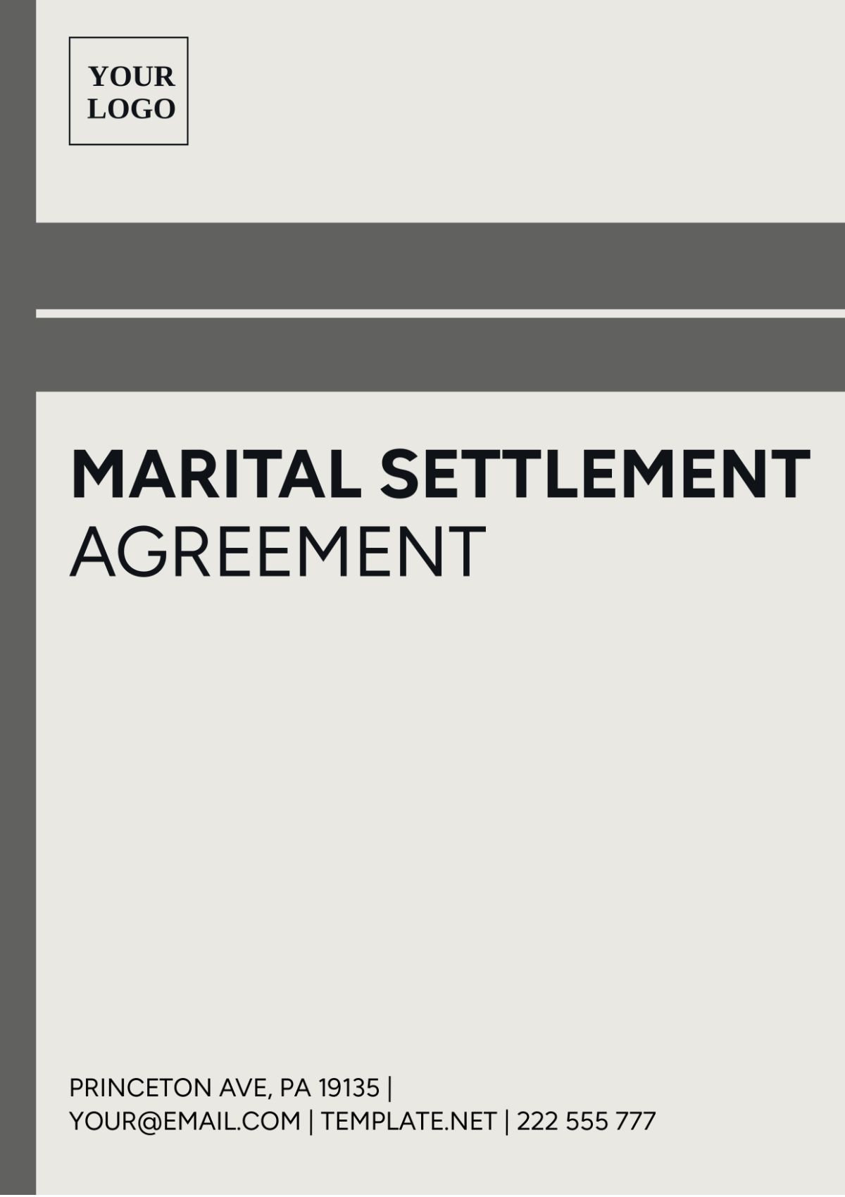 Marital Settlement Agreement Template - Edit Online & Download