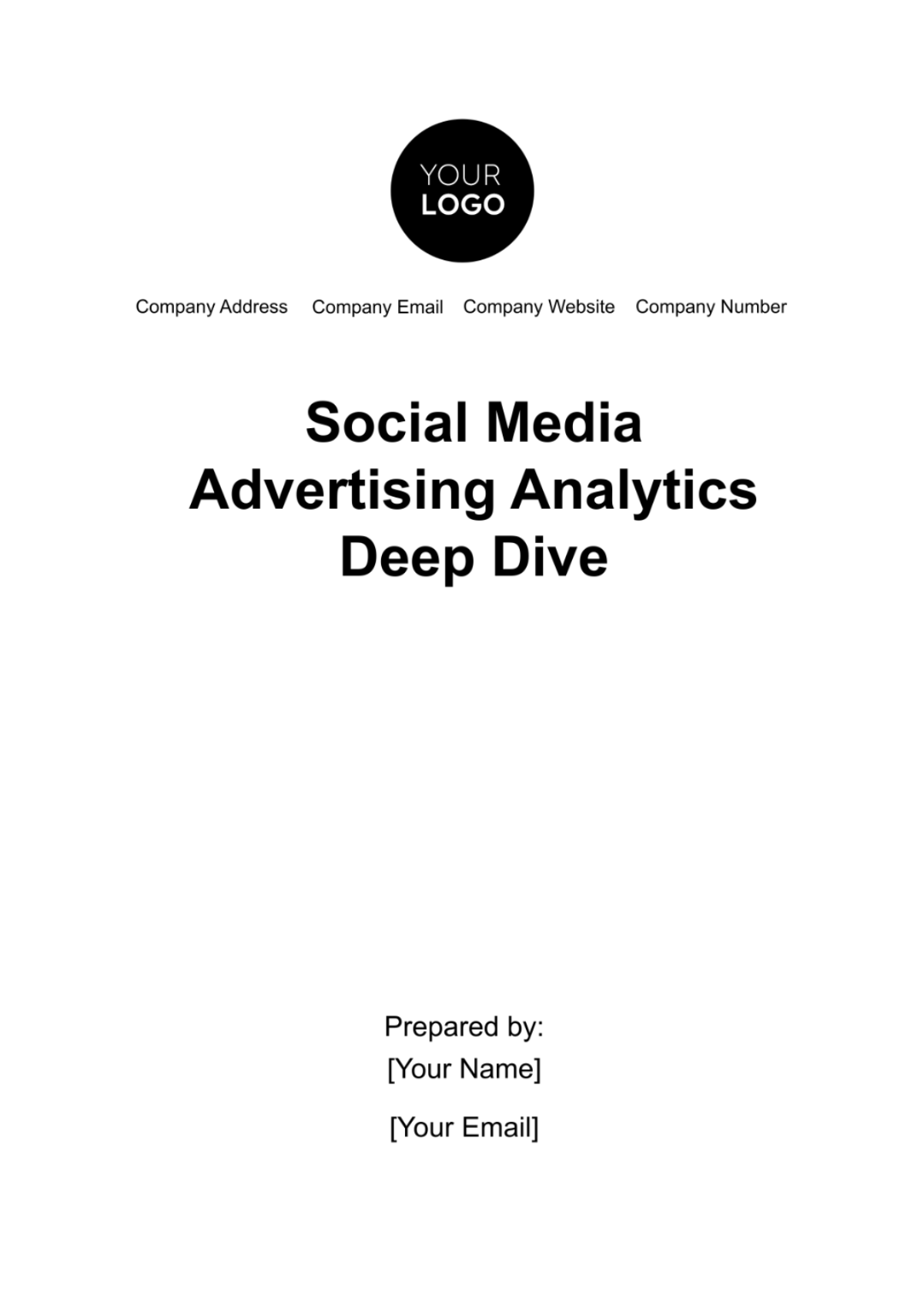 Social Media Advertising Analytics Deep Dive Template