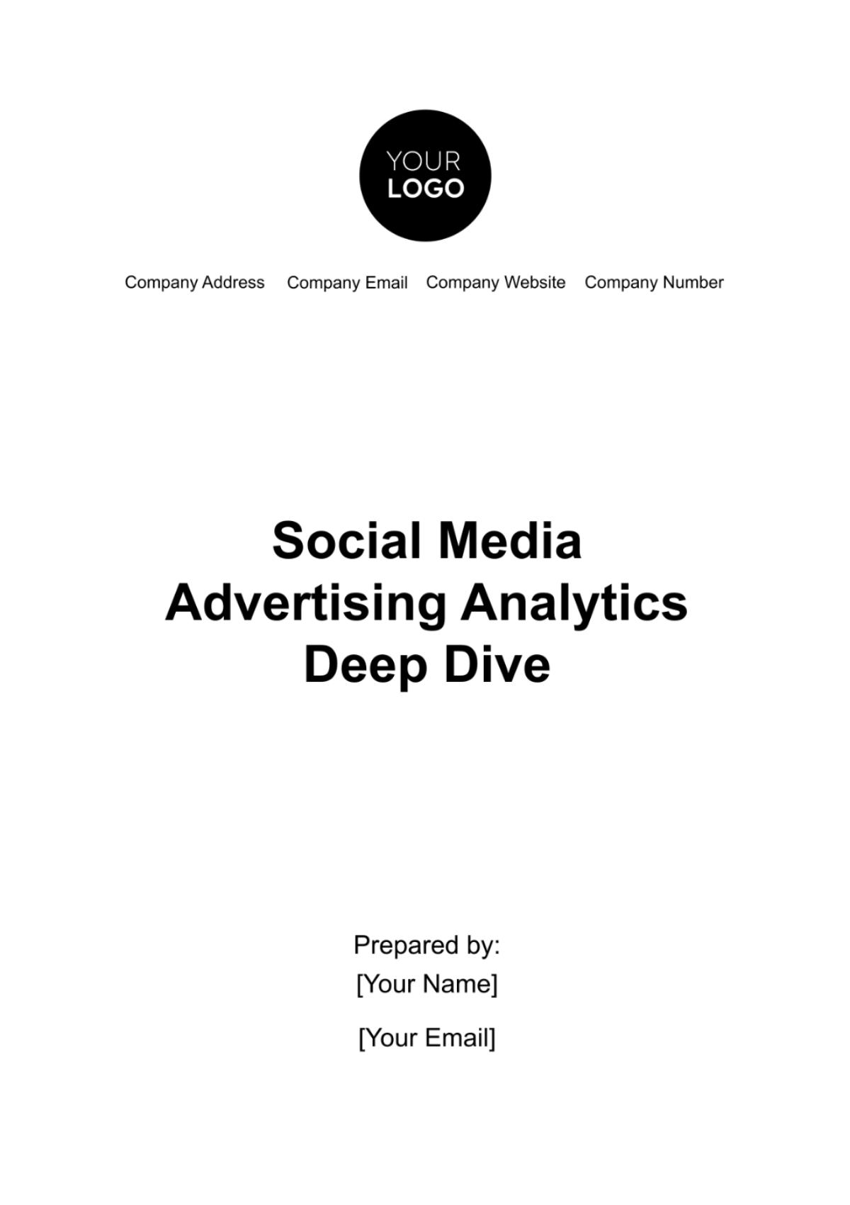 Social Media Advertising Analytics Deep Dive Template - Edit Online & Download