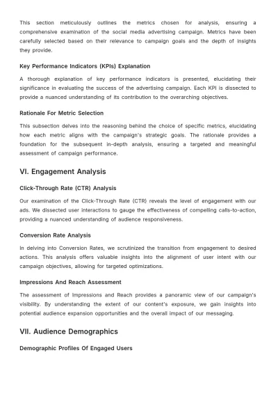 Free Social Media Advertising Analytics Deep Dive Template to Edit Online