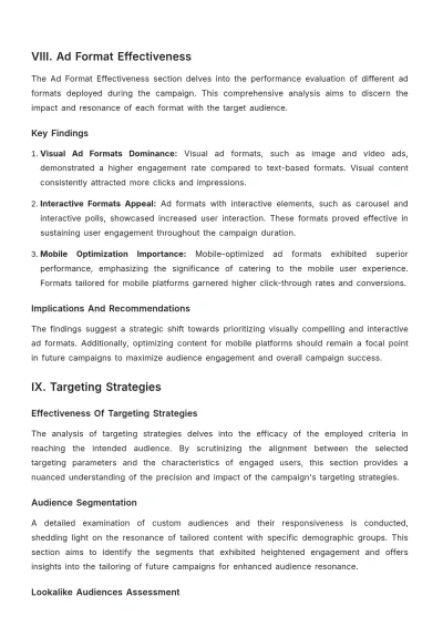 Free Social Media Advertising Analytics Deep Dive Template to Edit Online