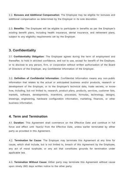 Free Nursing Home Employment Agreement Template to Edit Online