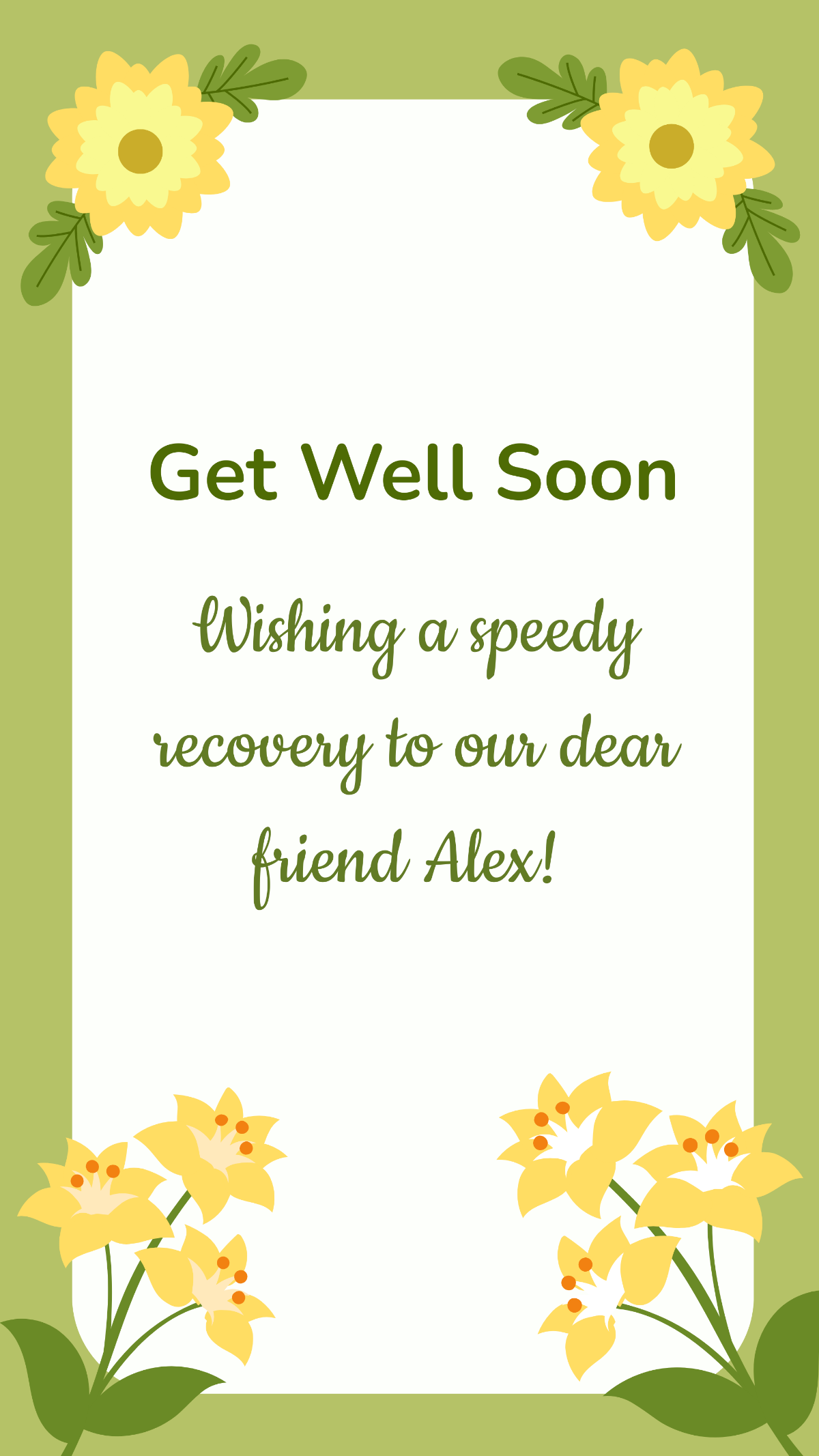 Get Well Soon Wishes Instagram Post Template