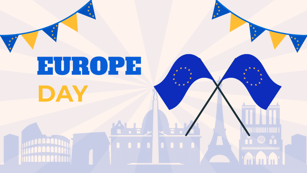 Free Europe Day Youtube Thumbnail Template