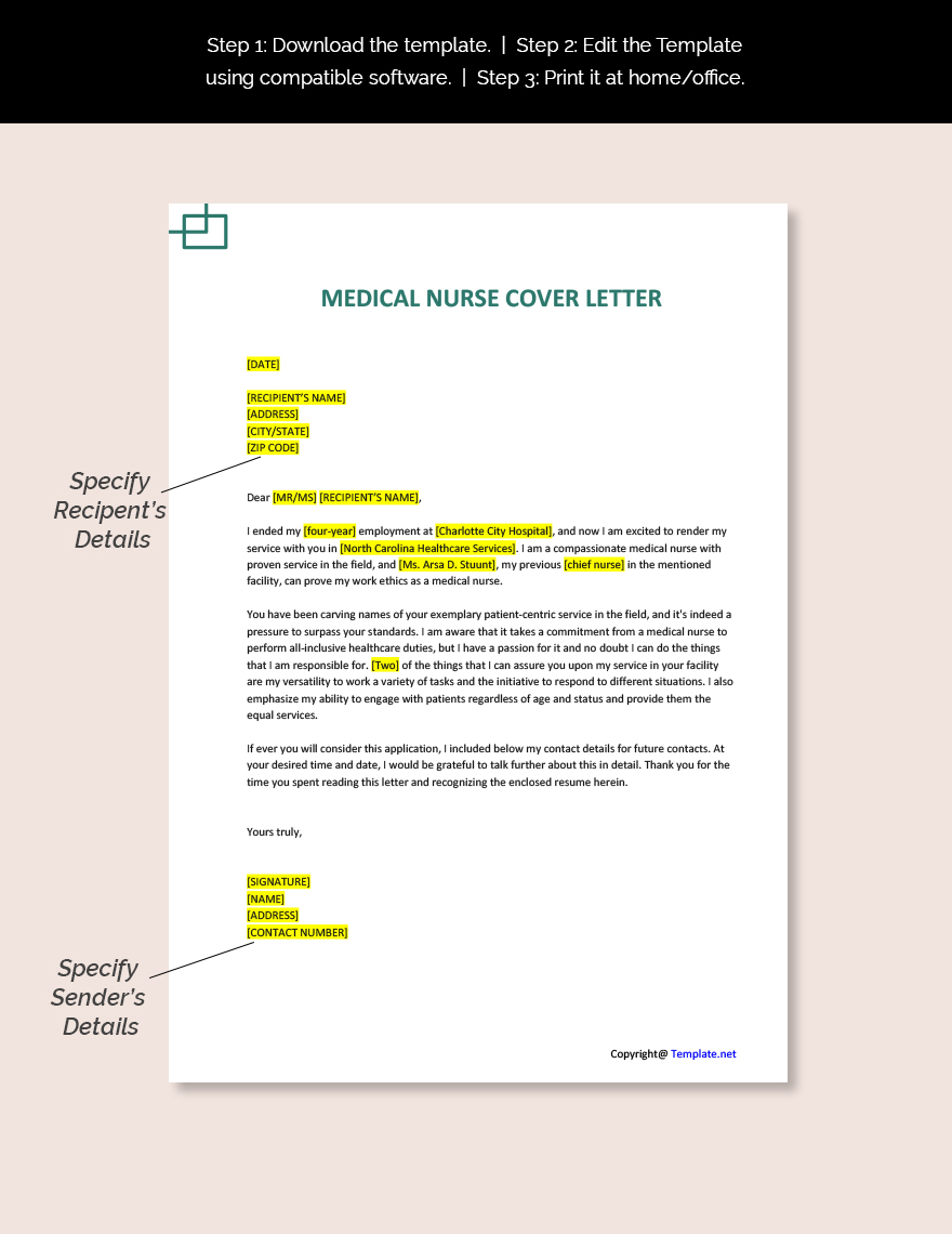 Medical Nurse Cover Letter