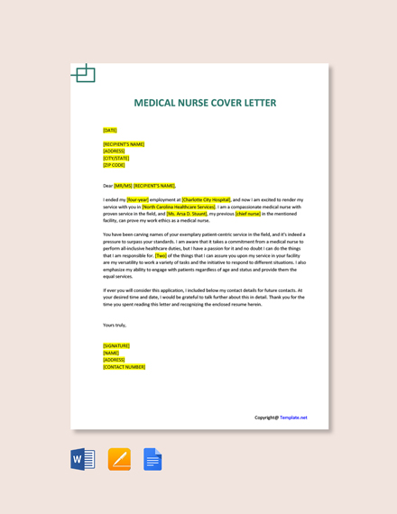 Medical Nurse Cover Letter