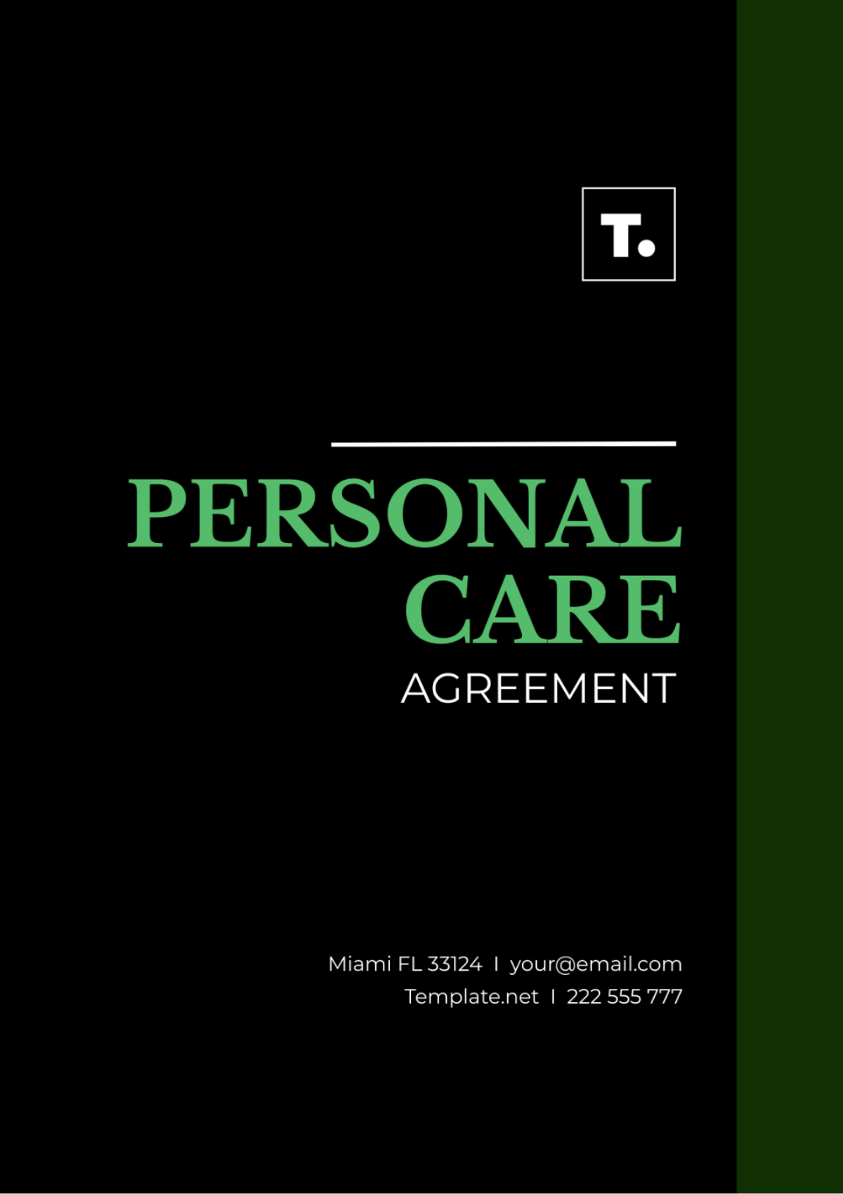 Personal Care Agreement Template