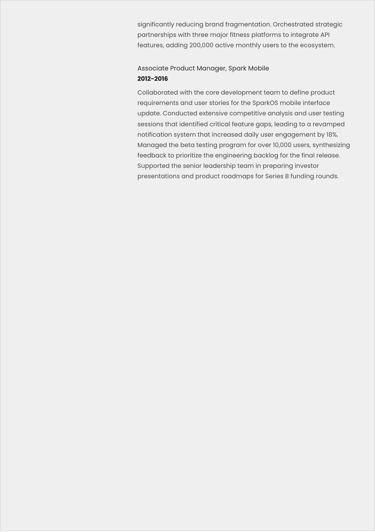 Free Marketing Product Manager ATS Resume Template, AI Resume Builder