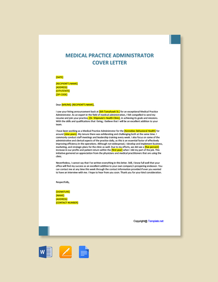 Medical Practice Administrator Cover Letter 