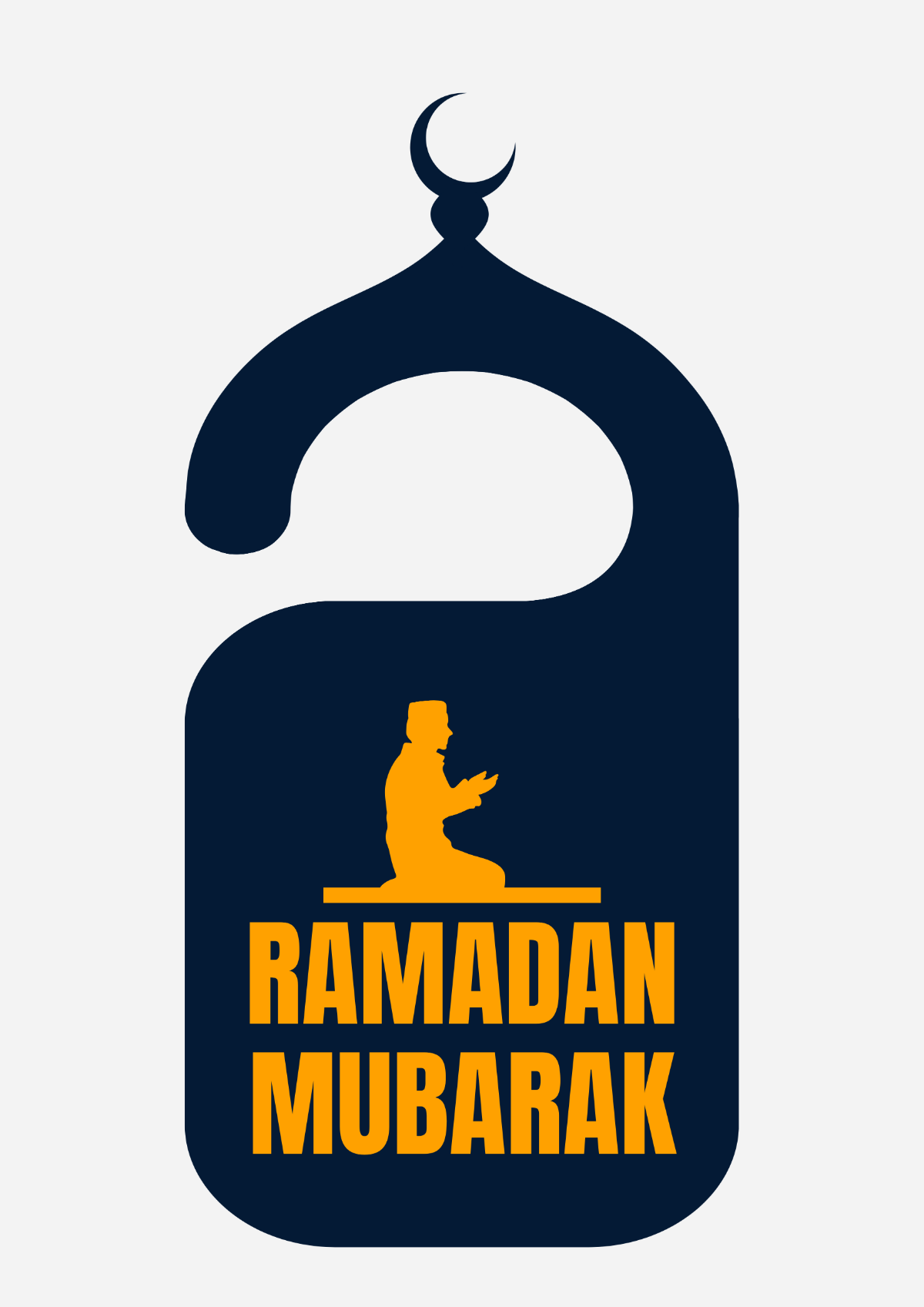 Ramadan Mubarak Door Sign