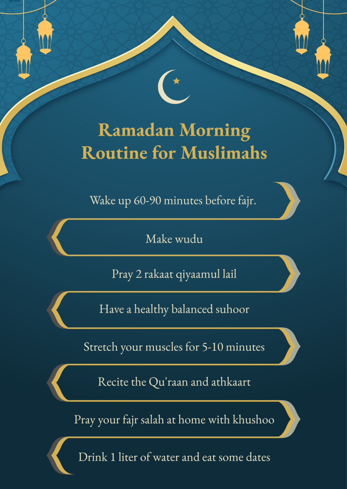 Free Ramadan Morning Routine for Muslimah's Template