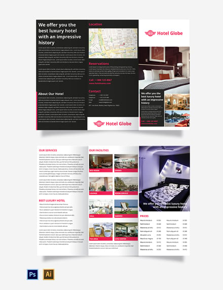 hotel brochure design templates free download