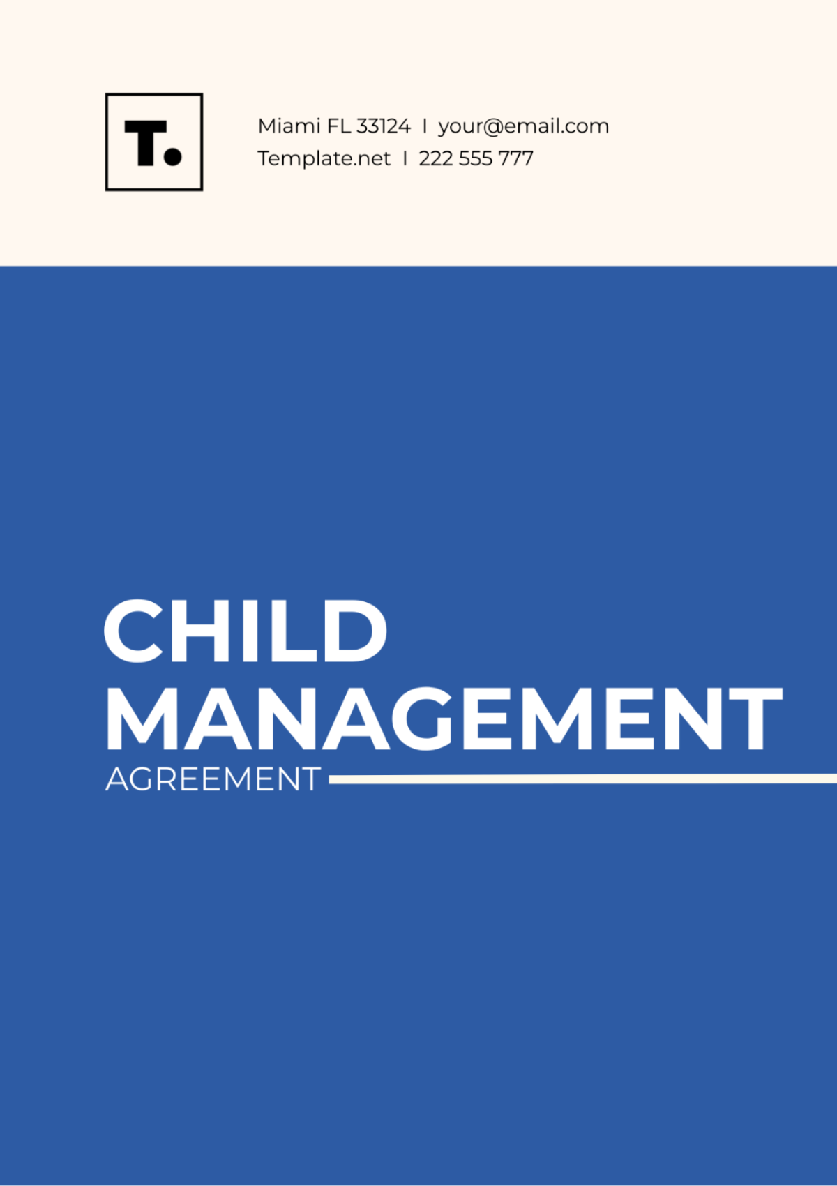 Child Maintenance Agreement Template