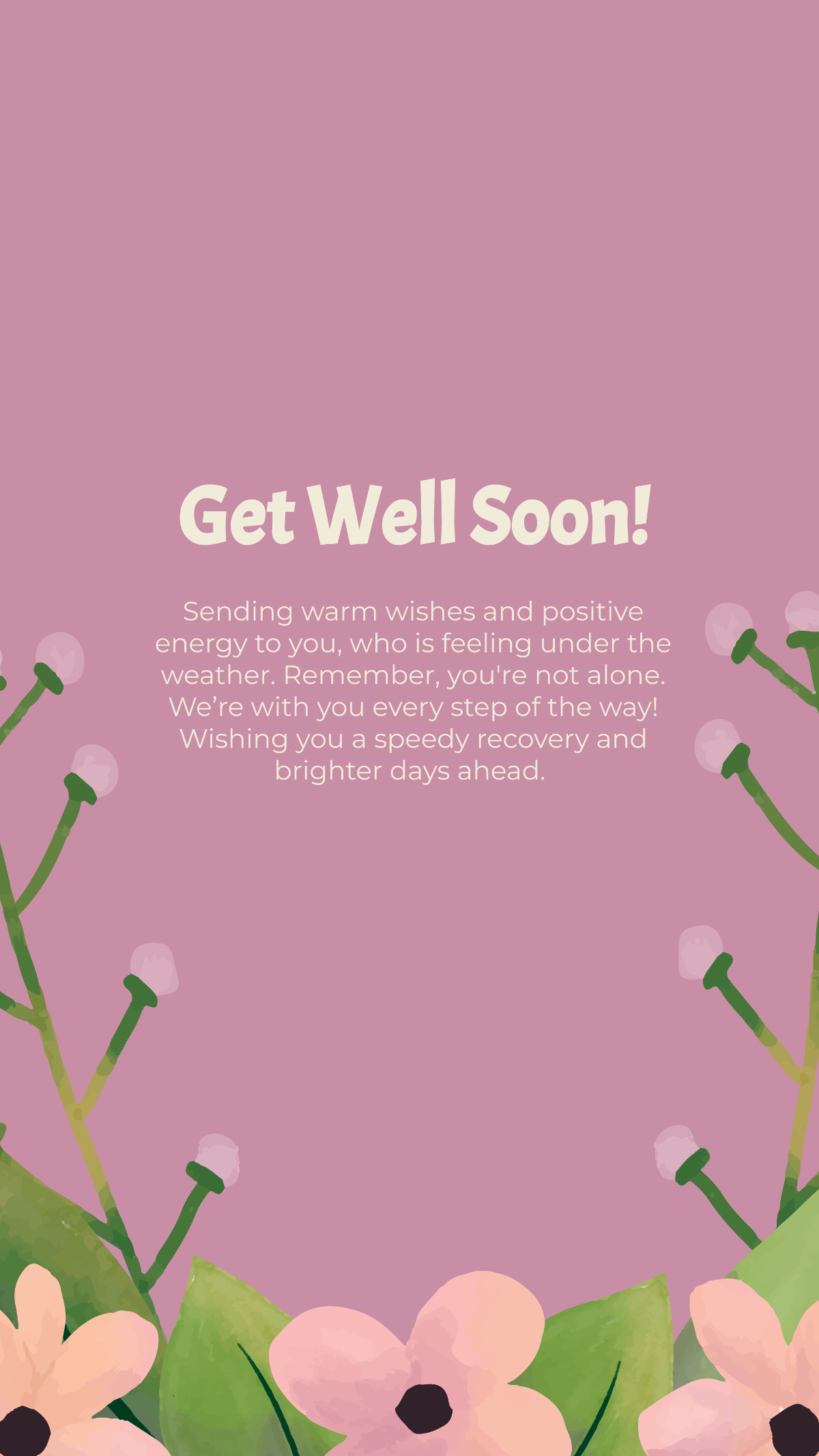 Get Well Soon Greeting Facebook Post