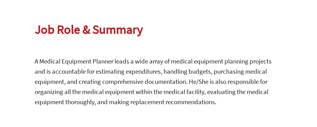 Free Medical Equipment Planner Job Ad/Description Template 2.jpe