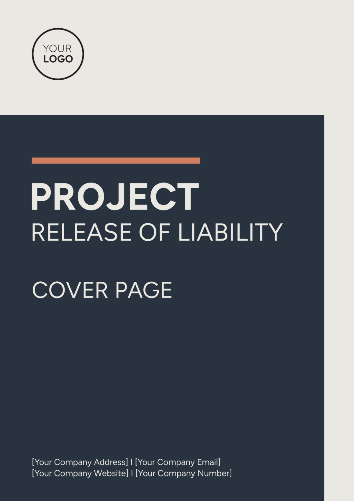 Project Release of Liability Cover Page