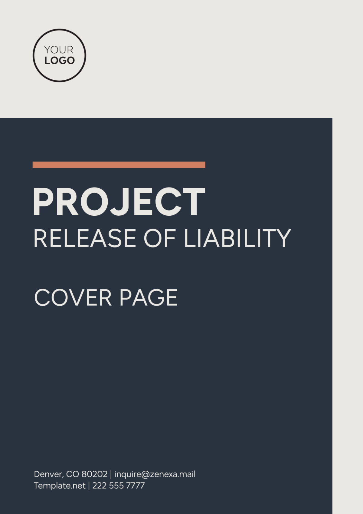 Project Release of Liability Cover Page - Edit Online & Download