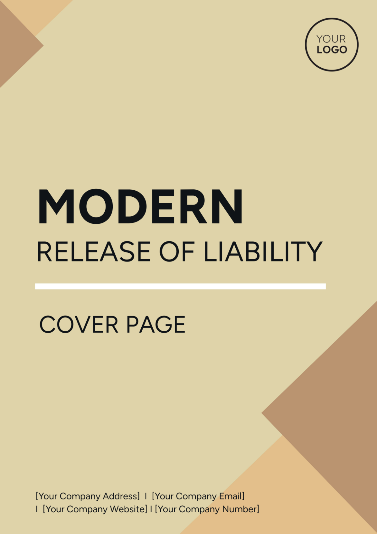 Modern Release of Liability Cover Page