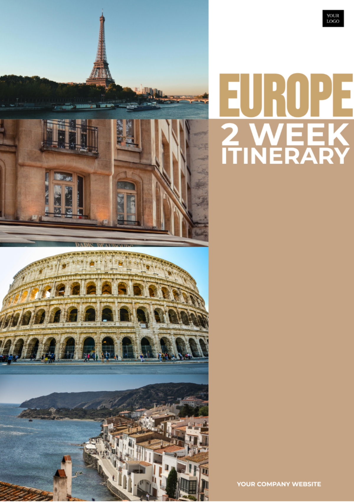 2 Week Backpacking Europe Itinerary Template