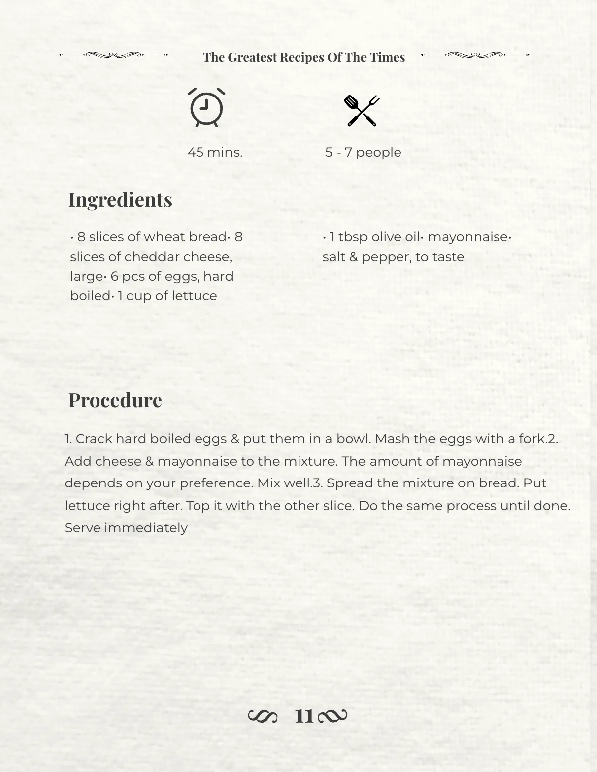 Free Classic Cookbook Template to Edit Online