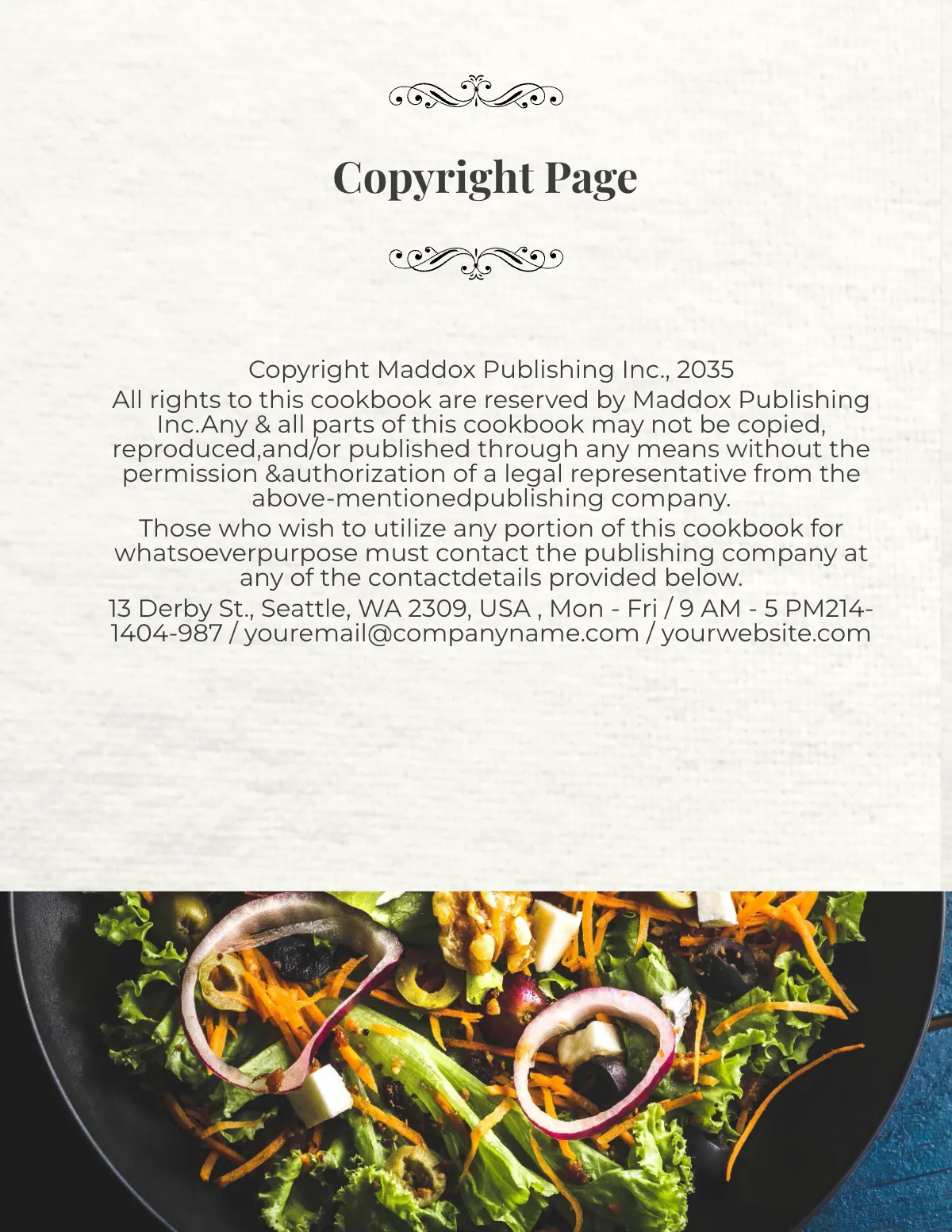 Free Classic Cookbook Template to Edit Online
