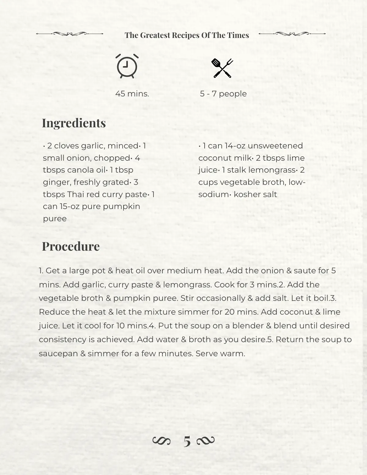 Free Classic Cookbook Template to Edit Online