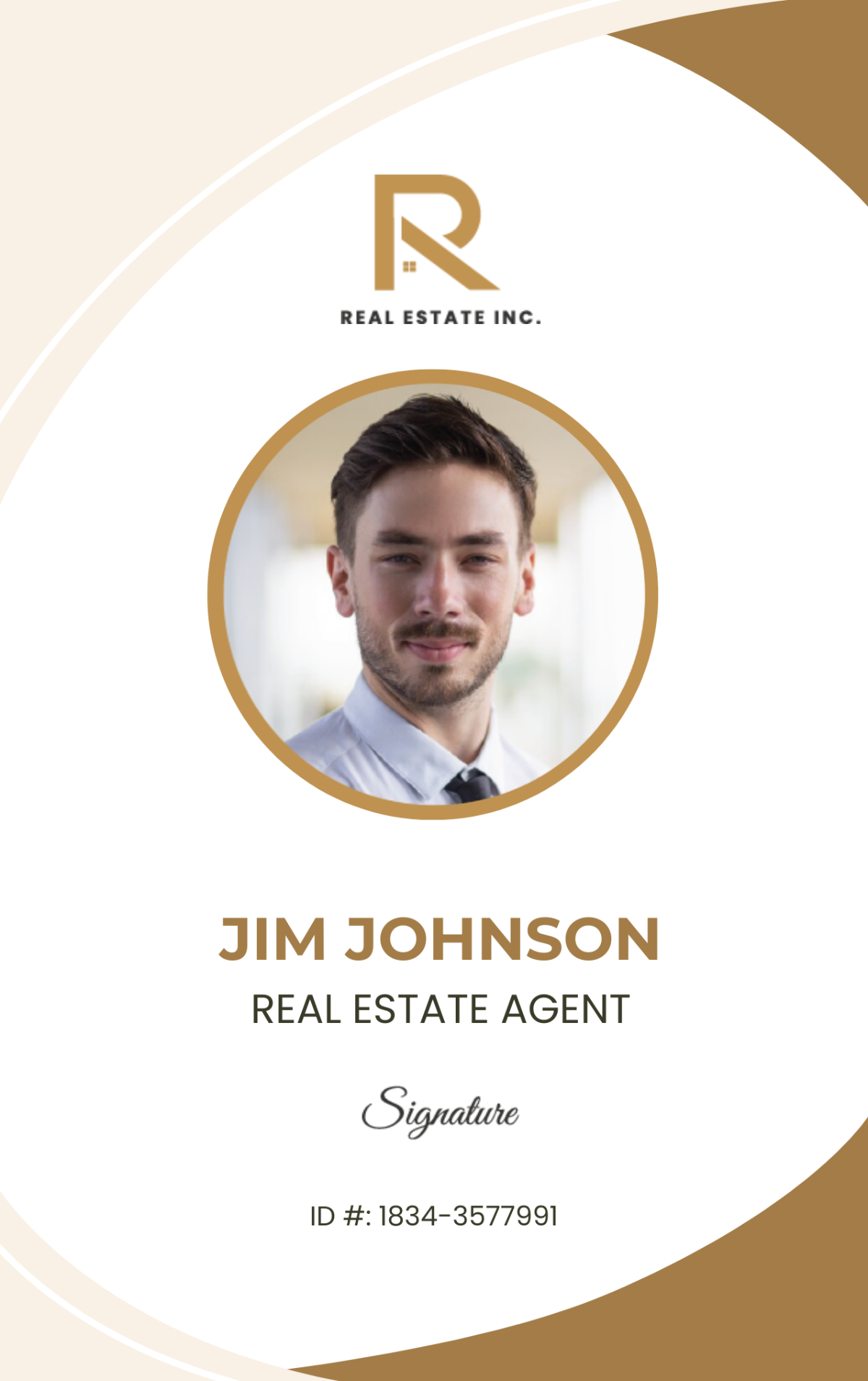 Free Real Estate Agent ID Card Template
