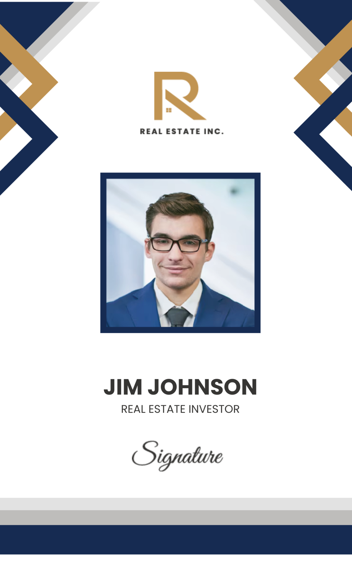 Real Estate Investor ID Card Template