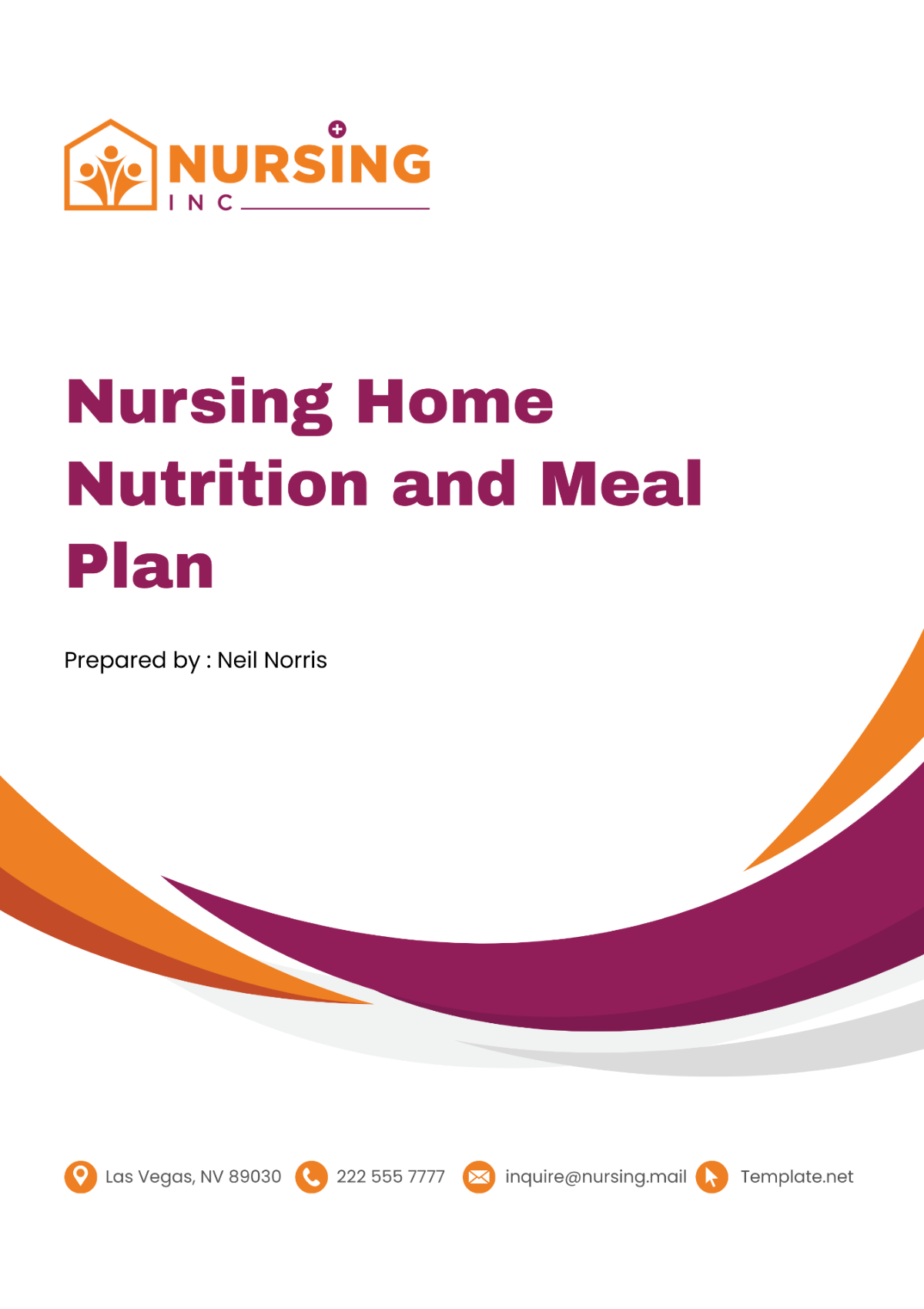Nursing Home Nutrition and Meal Plan Template