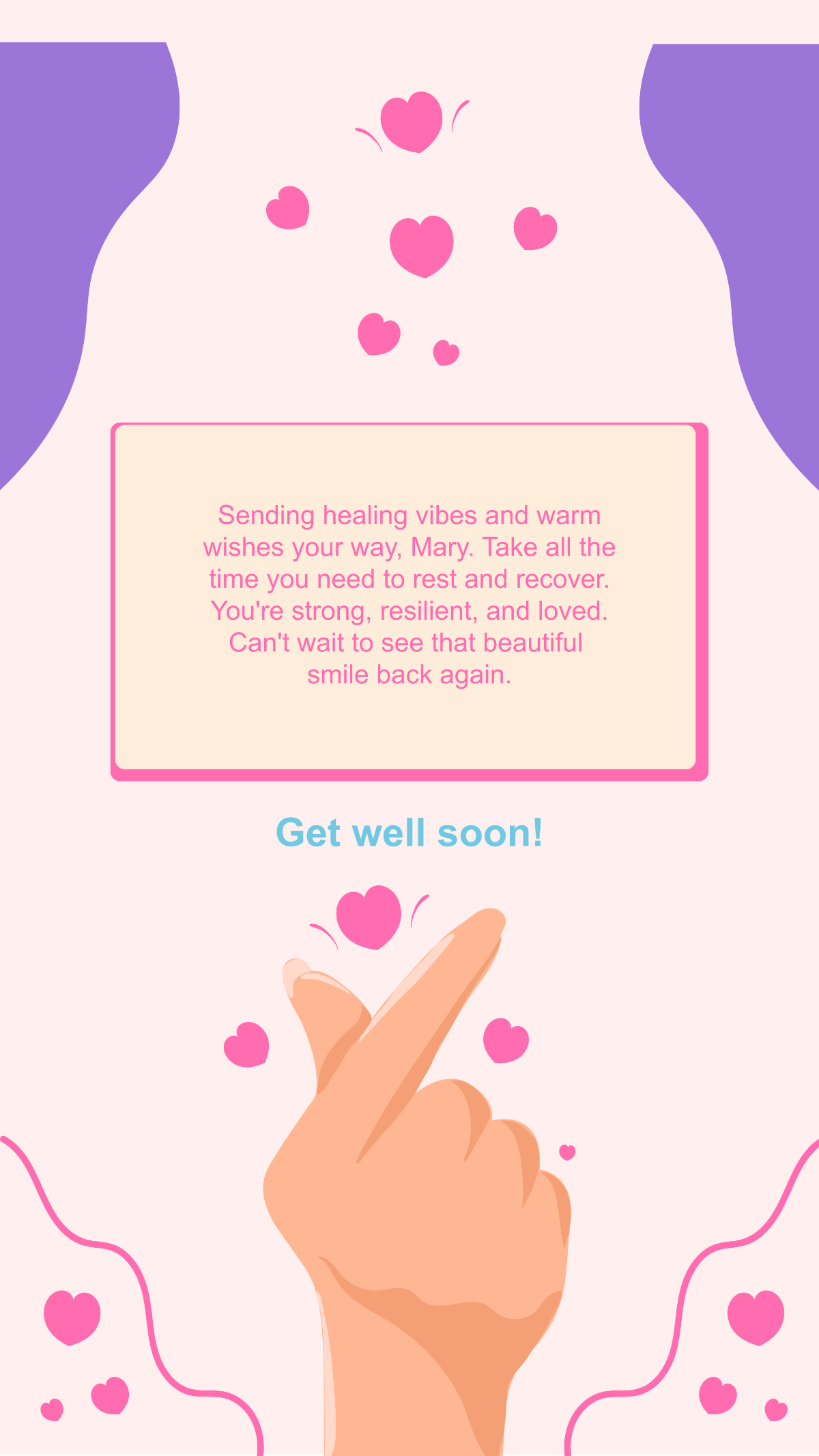 Get Well Soon Message For Her Template