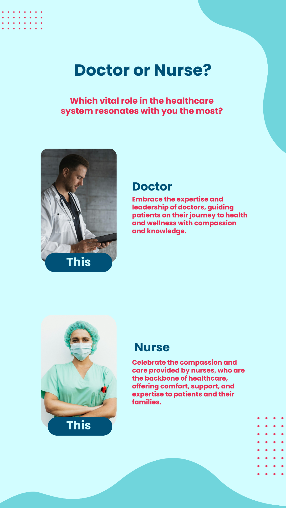 Doctor or Nurse This or That Instagram Post Template