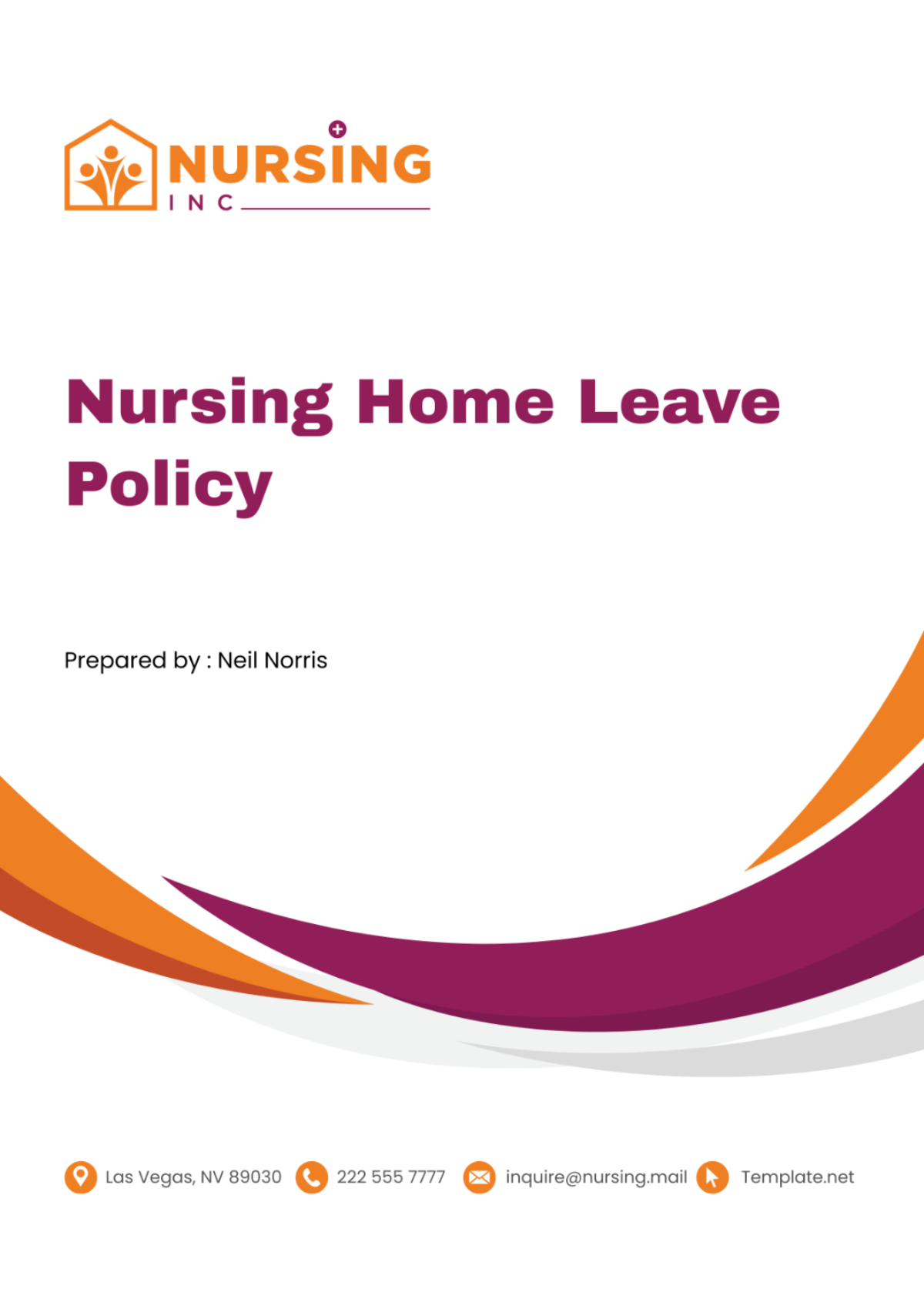 Free Nursing Home Leave Policy Template