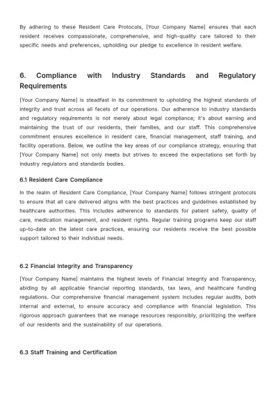 Free Nursing Home Management Policy Template to Edit Online