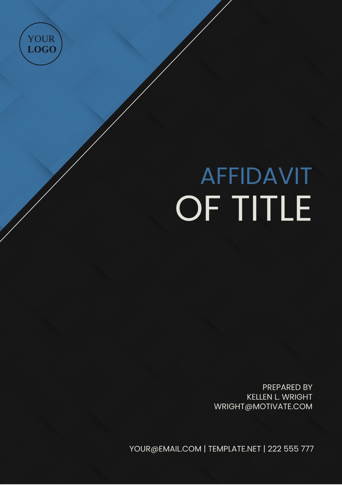 North Dakota Affidavit of Title Template - Edit Online & Download