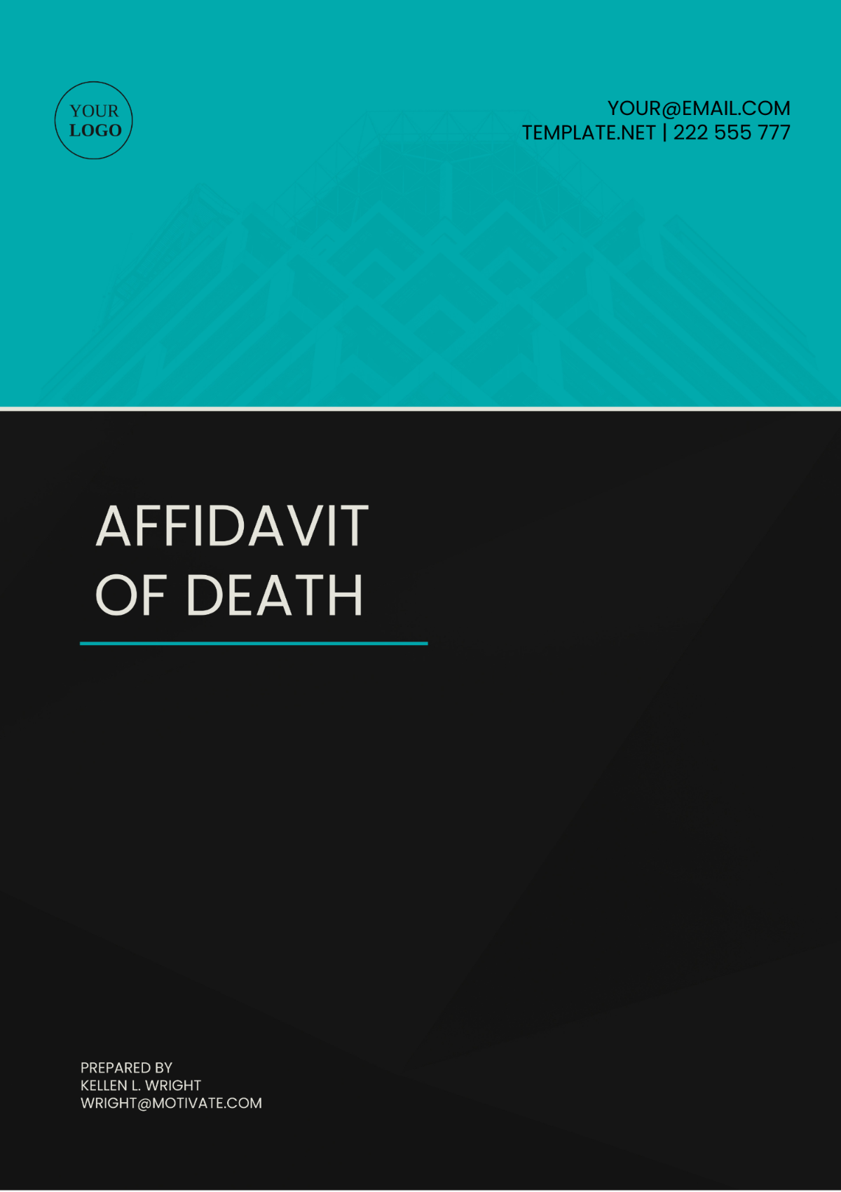 District of Columbia Affidavit of Death Template - Edit Online & Download