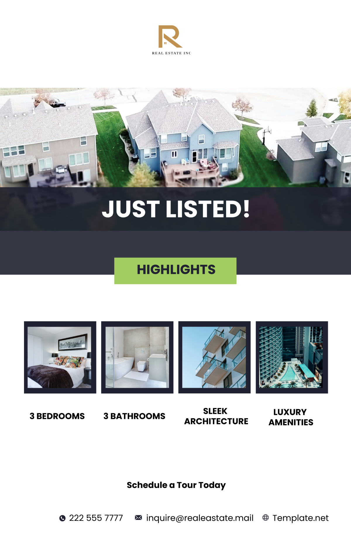 Free Just Listed Property Poster Template