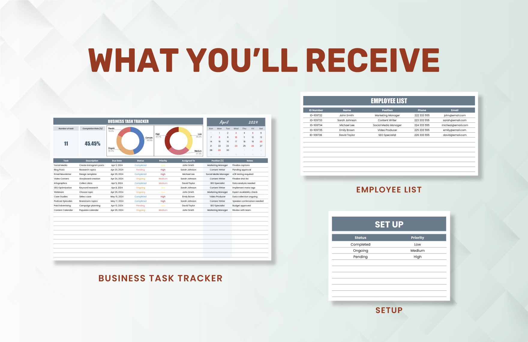 Business Task Tracker Template