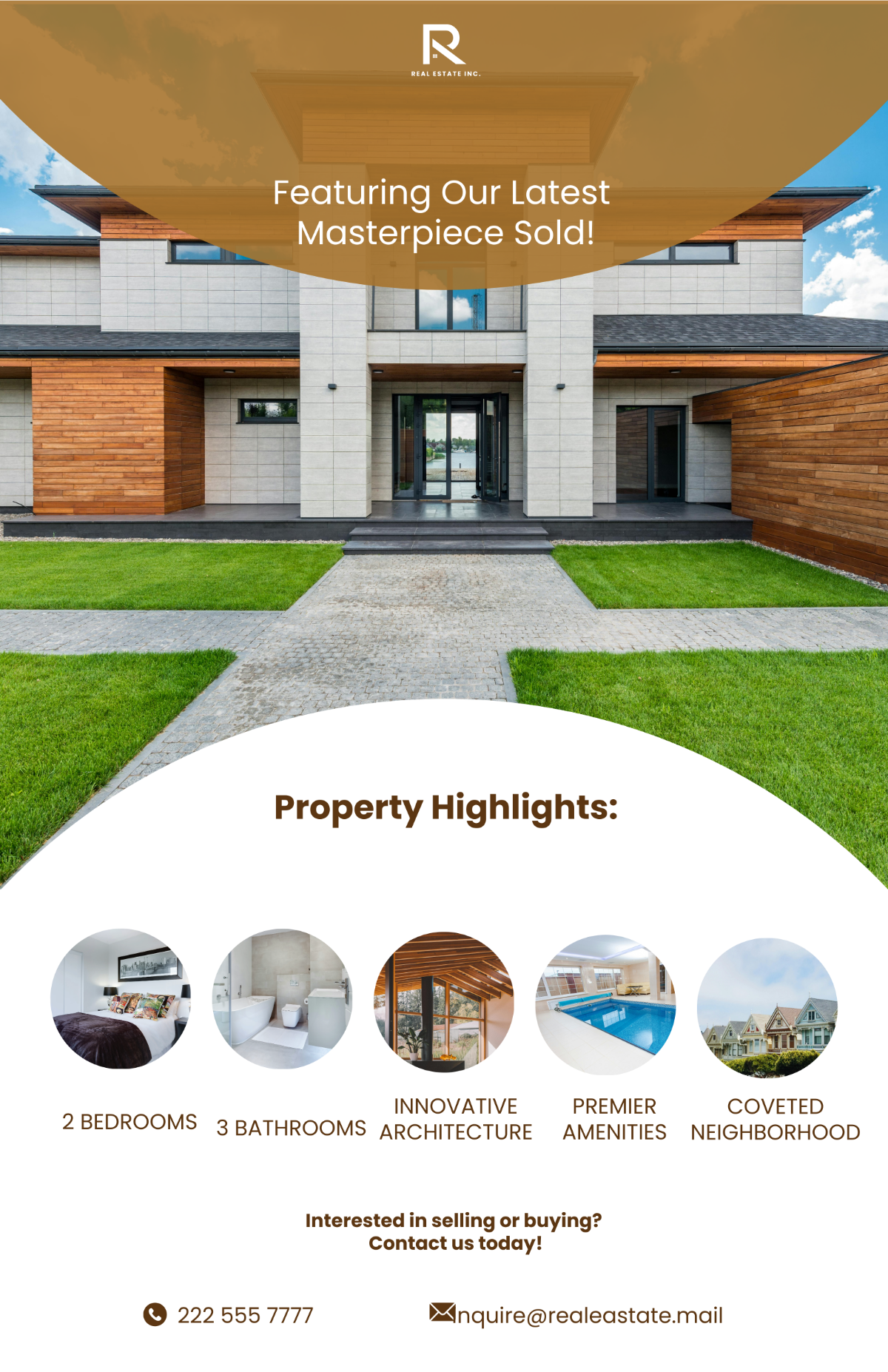 Free Recently Sold Property Showcase Poster Template