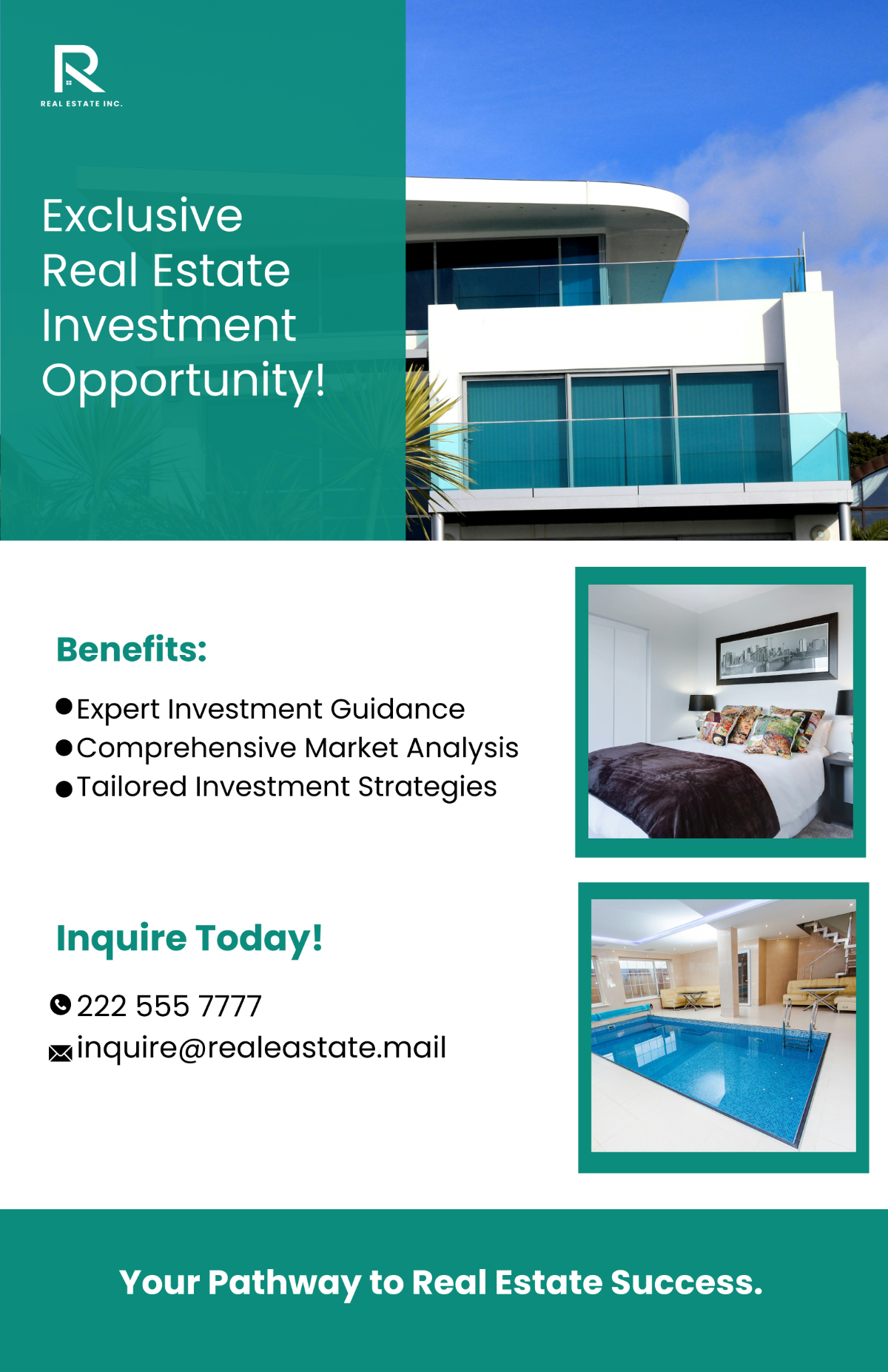 Free Real Estate Investment Opportunity Poster Template