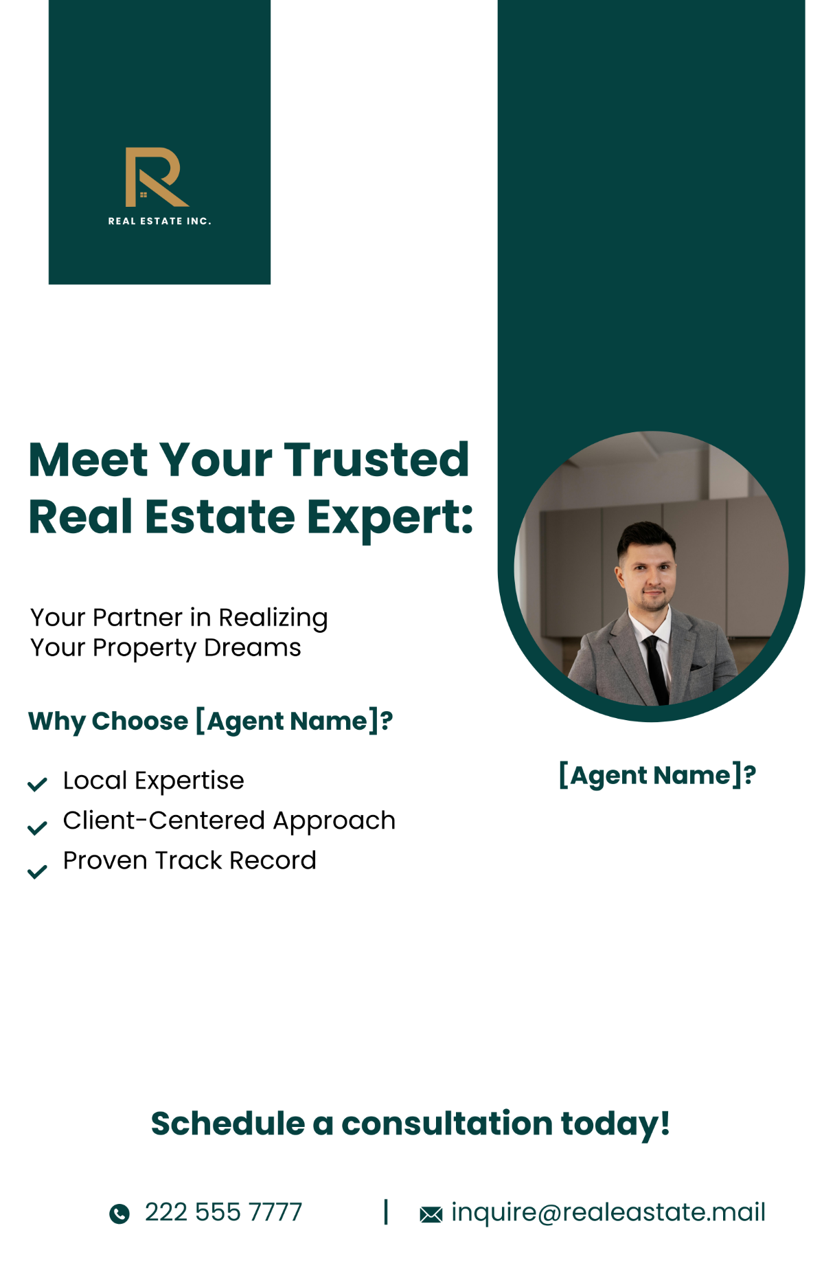 Real Estate Agent Profile Poster Template